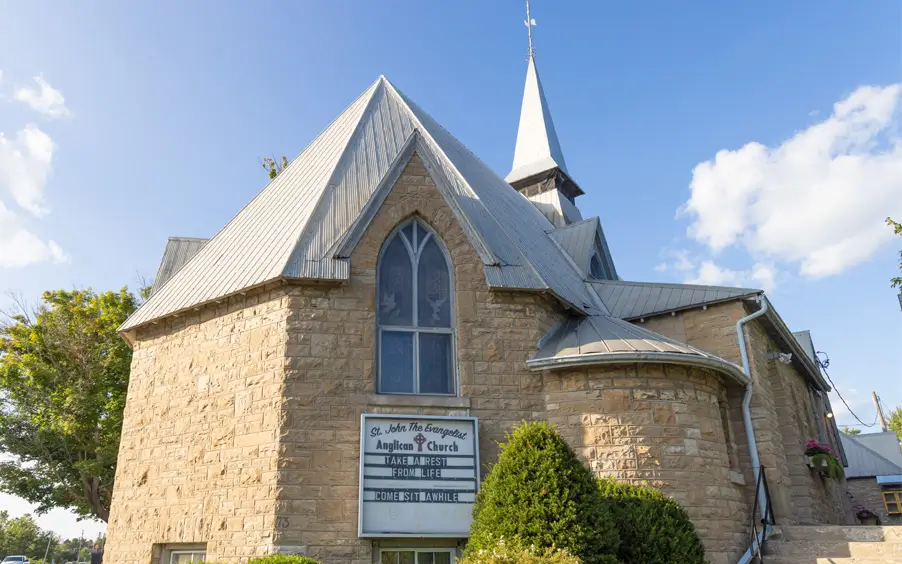 Side of the outside area in the Anglican Church