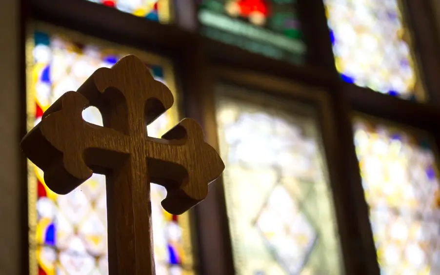 Cross inside the church of St. John the evangelist in Stirling, ON