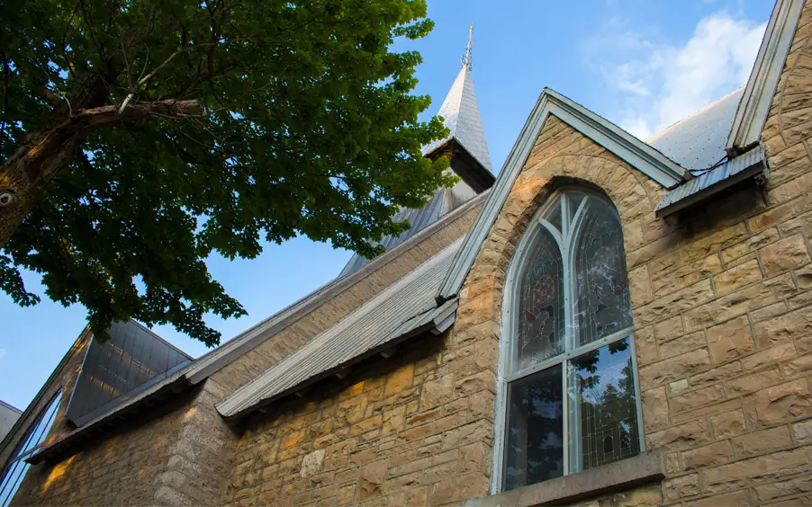 View of a window from the outside
