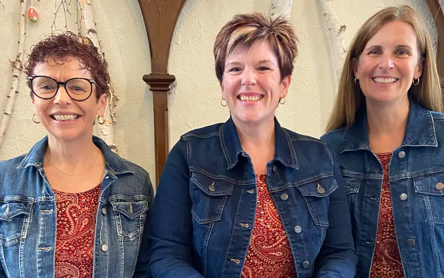 Three women that sang in the celebration of Mother's Day at St. John's